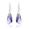 Shining Crystal And 925 Sterling Silver With Platinum Plated Earrings - Pink