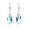 Shining Crystal And 925 Sterling Silver With Platinum Plated Earrings - Purple