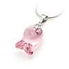 Shining Crystal And 925 Sterling Silver With Platinum Plated Pendant - Black
