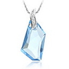 Shining Crystal And 925 Sterling Silver With Platinum Plated Pendant - Blue