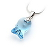 Shining Crystal And 925 Sterling Silver With Platinum Plated Pendant - Champagne