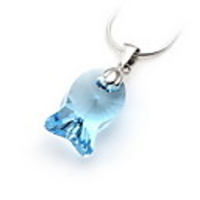 Shining Crystal And 925 Sterling Silver With Platinum Plated Pendant - Champagne