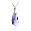 Shining Crystal And 925 Sterling Silver With Platinum Plated Pendant - Champagne