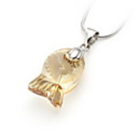 Shining Crystal And 925 Sterling Silver With Platinum Plated Pendant - Light Blue