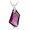 Shining Crystal And 925 Sterling Silver With Platinum Plated Pendant - Pink