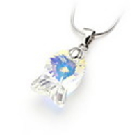 Shining Crystal And 925 Sterling Silver With Platinum Plated Pendant - Purple