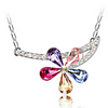 Shining Follower Crystal and Platinum Plated Alloy Necklace