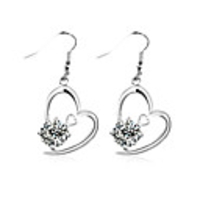 Shining Heart Pattern Earrings
