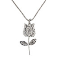 Shining Rose Zircon Necklace