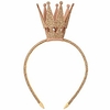 shiny birthday crowns for women,  gold toddler headbands half birthday outfit baby girl by