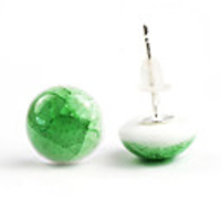 Shiny Metal Accessories and High Quality Chinese Style Ceramic Earrings