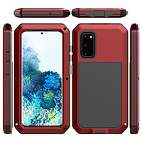 Shockproof Dustproof Water Resistant Full Body Cases Solid Colored Silicone Glass Metal Case For Samsung Galaxy S21 S20 Plus Ultra S10 S9 S8 Note 20 Note 10 miniinthebox
