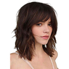 Short Bob Wave Wig with Bangs Womens Wavy Wig Natural Looking Heat Resistant Synthetic Cosplay Wigs for Girl Party Costume Wig Extensions Dark Brown miniinthebox