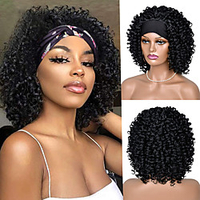 Short Hair Afro Kinky Curly Wigs With Bangs For Black Women African Synthetic Ombre Glueless Cosplay Wigs High Temperature 14 miniinthebox