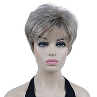 Short Layered Brown Blonde Wig Shag Classic Cap Women