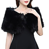 Short Sleeve Shawls Faux Fur Wedding Women