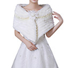 Short Sleeve Shawls Faux Fur Wedding Women
