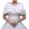 Short Sleeve Shawls Faux Fur Wedding Women