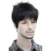 Short Striaght Full Synthetic Wig for Men Male Hair Fleeciness Realistic Wigs miniinthebox