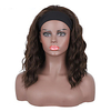 Short Water Wave Bob Headband Wig Synthetic Wigs Short Wavy Brown Half Hair Wigs With Headband Glueless No Colored Headband miniinthebox