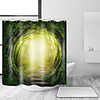 Shower Curtains Hooks Casual Country Polyester Solid Colored Contemporary Machine Made Waterproof Bathroom