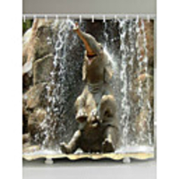 Shower Curtains Hooks Contemporary Country Polyester Animal Machine Made Waterproof
