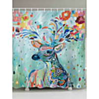 Shower Curtains Hooks Country Polyester Animal Machine Made Waterproof