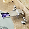 Shower Faucet - Contemporary Wall Mounted Ceramic Valve Bath Shower Mixer Taps