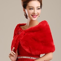 Shrugs Faux Fur Wedding / Party Evening Wedding Wraps / Fur Wraps With