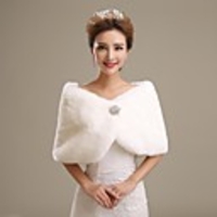 Shrugs Faux Fur Wedding / Party Evening Wedding Wraps / Fur Wraps With Smooth / Fur