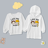 Sibling Suit Tops Heart Letter Athleisure Print White Long Sleeve Above Knee Daily Matching Outfits / Fall / Winter / Cute miniinthebox