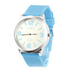 Silcone Band Big Dial Unisex Quartz Wrist Watch - Blue