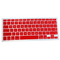 Silicon QWERTY Keyboard Cover for Mac Book (Red)