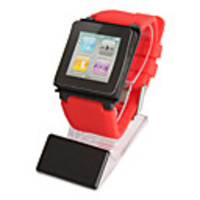 Silicon Watch Band Wrist Strap for iPod Nano 6 (Red)