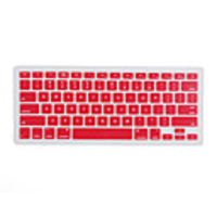 Silicon Waterproof Dustproof QWERTY Keyboard Cover for Mac Book - Red