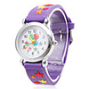 Silicone Analog Quartz Wrist Watch with Air Balloons and Stars (Purple)