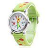 Silicone Analog Quartz Wrist Watch with Cartoon Star (Green)