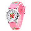 Silicone Analog Quartz Wrist Watch with Strawberry (Pink)