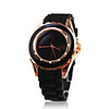 Silicone Band Classic Big Dial Fashion Quartz Women Men Casual Watch - Black