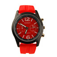 Silicone Band Classic Preppy Style Men Women Boy Girl Sport Wrist Watch