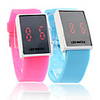 Silicone Band Couple Sports Style Red LED Wrist Watch