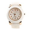 Silicone Band Elegant Classic Men Women Wrist Watch