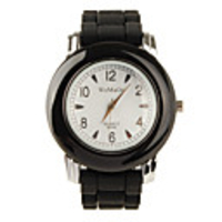 Silicone Band Elegant Classic Men Women Wrist Watch
