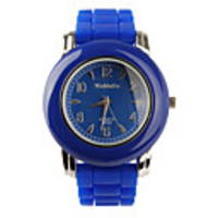 Silicone Band Elegant Classic Men Women Wrist Watch