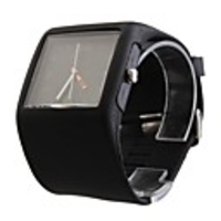Silicone Band Fashion Women Men Unisex Casual Jelly Sport Watch - Black