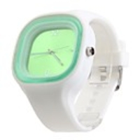 Silicone Band Fashion Women Men Unisex Casual Jelly Sport Watch -Green