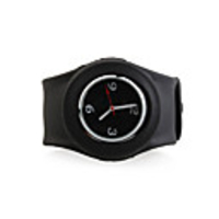 Silicone Band Fashiona Men Casual Jelly Clap Watch - Black