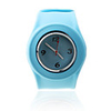 Silicone Band Fashiona Men Casual Jelly Clap Watch - Light Blue