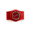 Silicone Band Fashiona Men Casual Jelly Clap Watch - Red