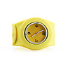 Silicone Band Fashiona Men Casual Jelly Clap Watch - Yellow